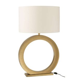 TABLE LAMP BASE ROUND ALUMINIUM GOLD COLORED