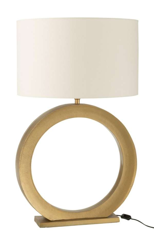 TABLE LAMP BASE ROUND ALUMINIUM GOLD COLORED