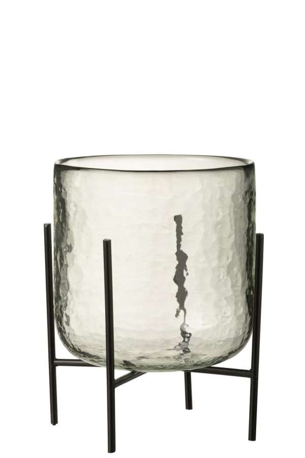 HURRICANE STAND GLASS/IRON TRANSPARENT LARGE