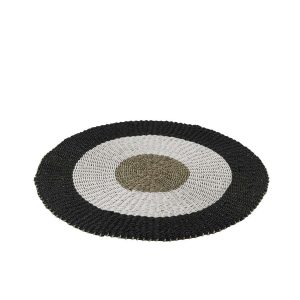 RUG  POLYPROPYLENE WHITE/BLACK SMALL