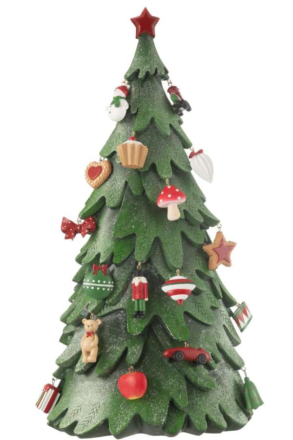 XMAS TREE ORNAMENTS RESIN MIX LARGE