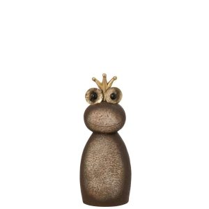 FROG CROWN MAGNESIUM DARK BROWN/GOLD COLORED SMALL