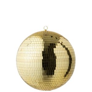 DISCO BALL MIRROR GOLD COLORED LARGE
