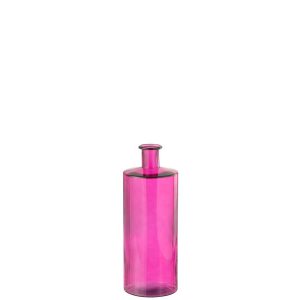 VASE BOTTLE GLASS PINK MEDIUM