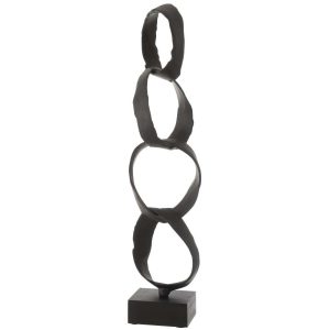 FIGURE RINGS ON FOOT ALUMINIUM BLACK LARGE