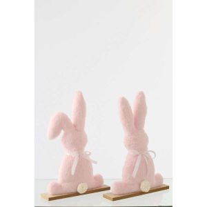 RABBIT POLYESTER LIGHT PINK LARGE ASSORTMENT OF 2