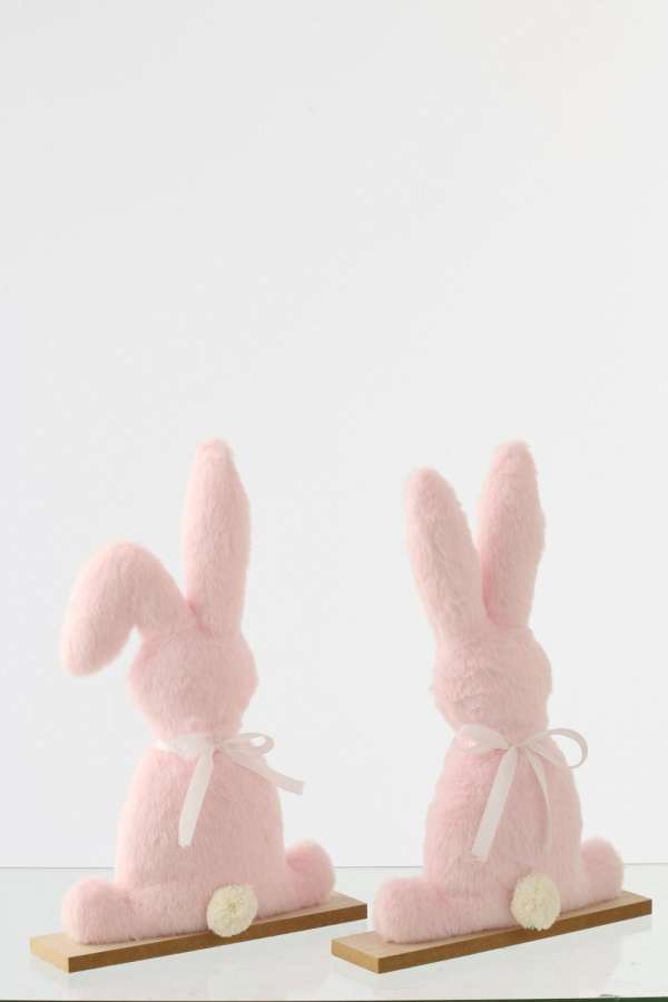 RABBIT POLYESTER LIGHT PINK LARGE ASSORTMENT OF 2