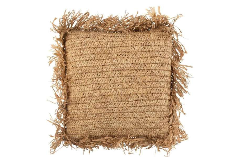 CUSHION SQUARE RAFFIA NATURAL SMALL