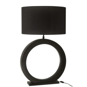 TABLE LAMP BASE ROUND ALUMINIUM BLACK