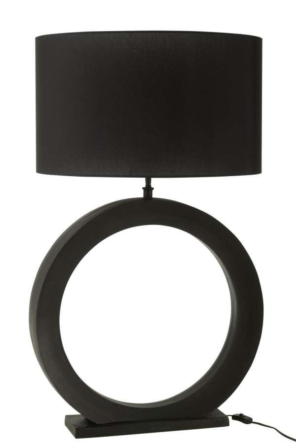 TABLE LAMP BASE ROUND ALUMINIUM BLACK
