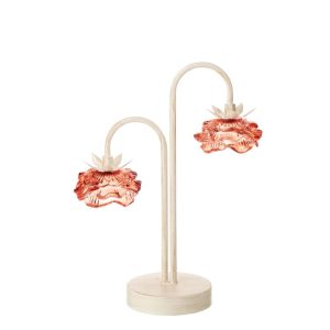 TABLE LAMP LED FLOWER IRON ORANGE/OFF-WHITE LARGE