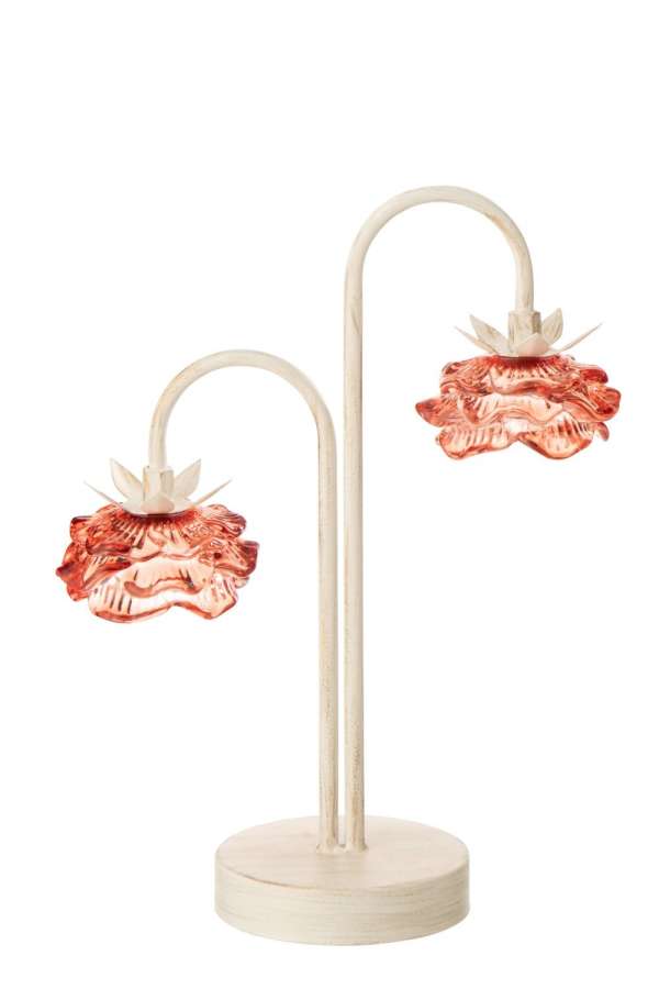 TABLE LAMP LED FLOWER IRON ORANGE/OFF-WHITE LARGE
