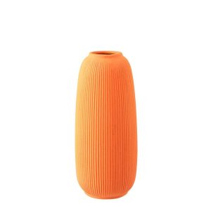 VASE RUBY DOTS STONEWARE ORANGE LARGE