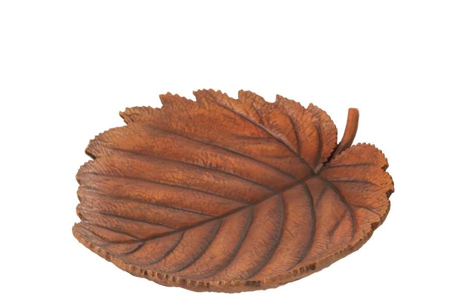 DECORATIVE TRAY FLAT LEAF LIMEPOWDER ECRU