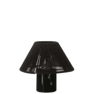 TABLE LAMP LED METAL/COTTON BLACK