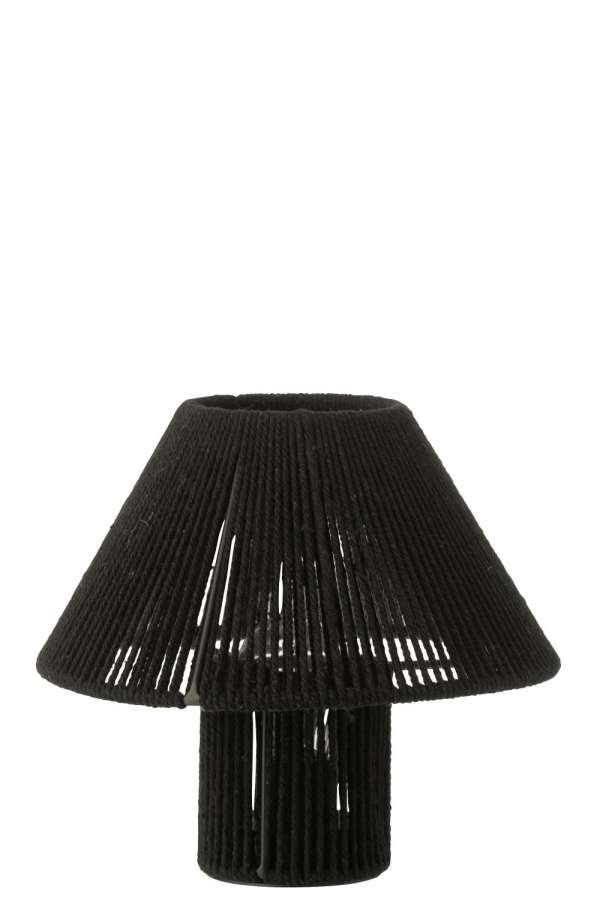 TABLE LAMP LED METAL/COTTON BLACK