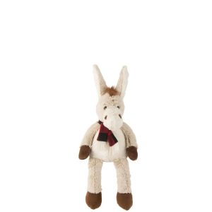 DONKEY+SCARF PLUSH POLYESTER BEIGE/BROWN SMALL