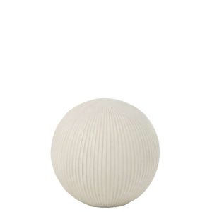 BALL DECO  CLAY  WHITE MEDIUM
