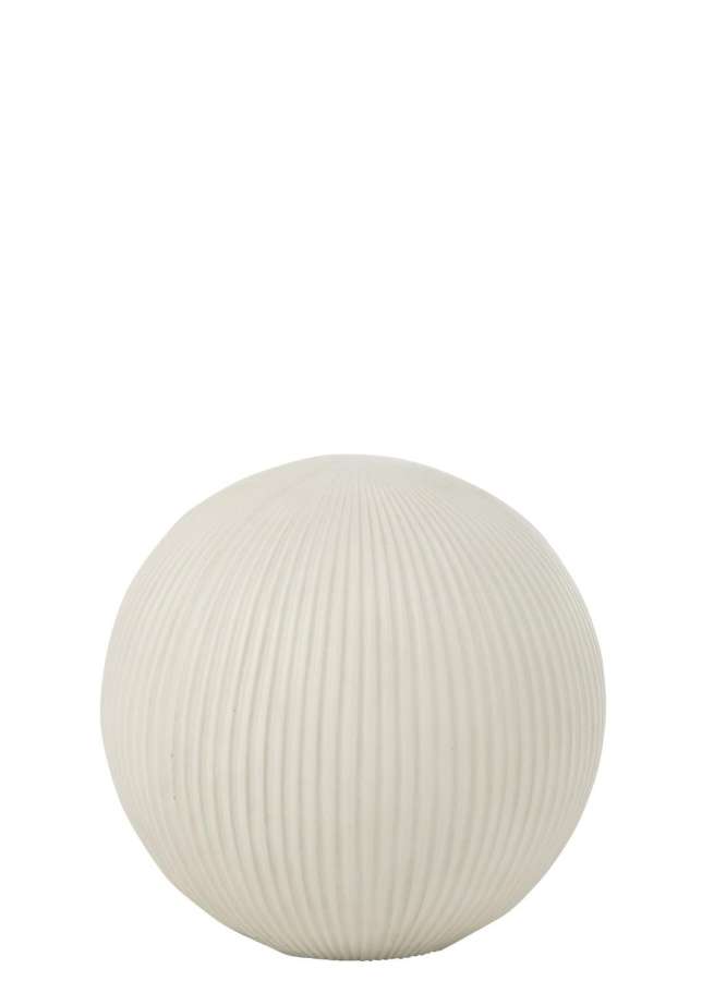 BALL DECO  CLAY  WHITE MEDIUM