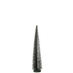 CHRISTMAS TREE DECO GLITTERS PLASTIC DARK GREEN MEDIUM