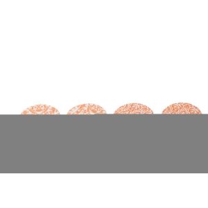 SET OF 8 COASTER MANGO WOOD ORANGE/WHITE