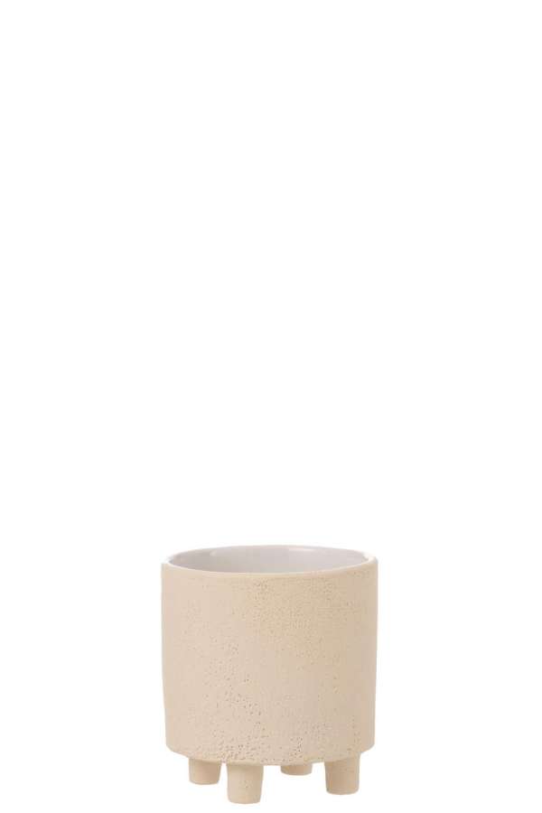 FLOWERPOT SAND CERAMIC BEIGE SMALL