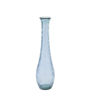 FLOOR VASE  GLASS LIGHT BLUE