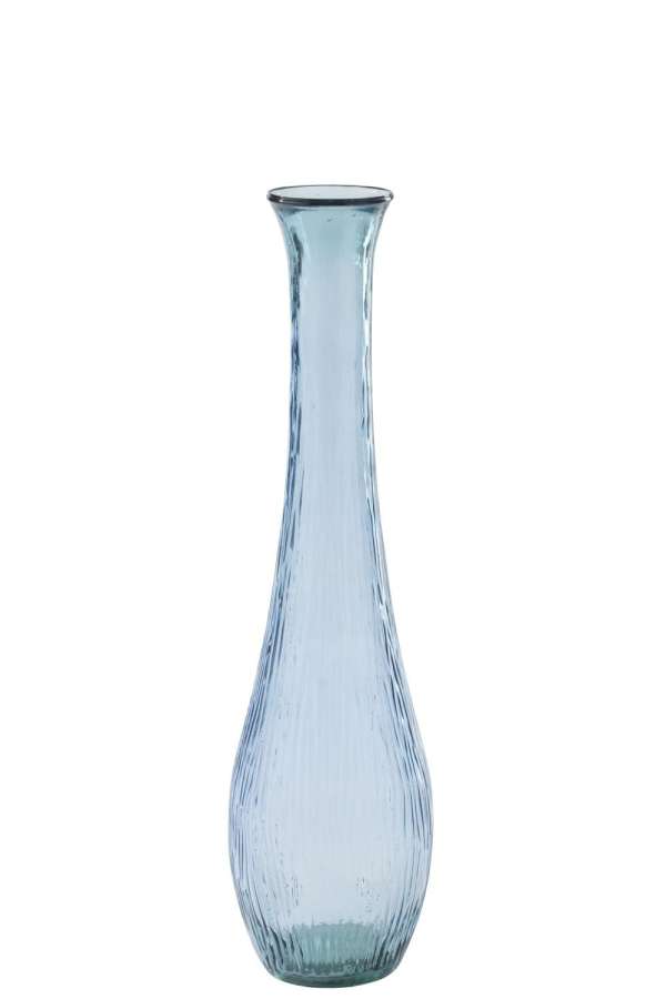 FLOOR VASE  GLASS LIGHT BLUE