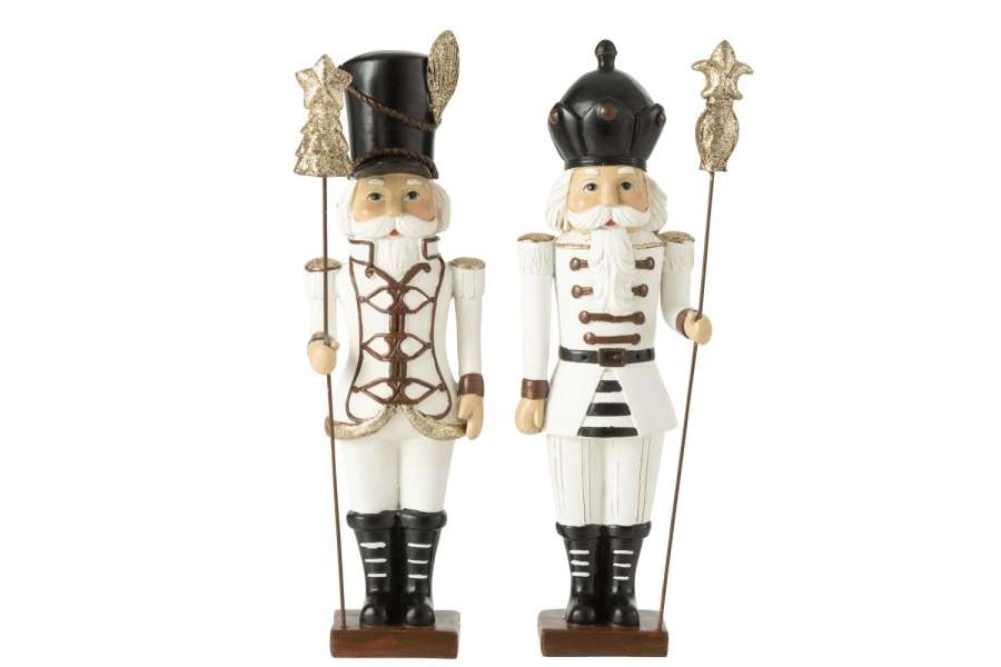 NUTCRACKER POLYRESIN MULTICOLORED LARGE ASSORTMENT OF 2