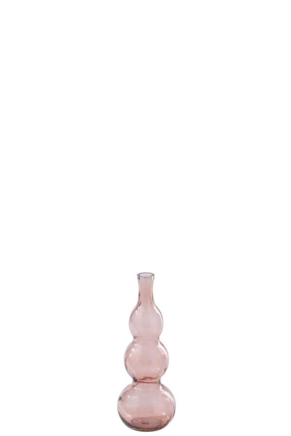 VASE  GLASS SALMON PINK