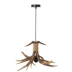 CEILING LAMP ANTLERS POLYRESIN BROWN SMALL