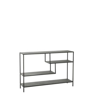 RACK LOW IRREGULAR LEVELS METAL BLACK