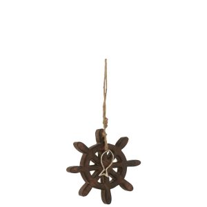 HELM FISH MANGO WOOD DARK BROWN SMALL