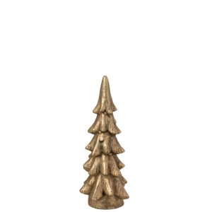 CHRISTMAS TREE ROUND BASE MAGNESIUM GOLD COLORED SMALL