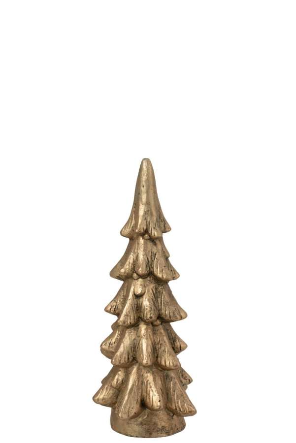 CHRISTMAS TREE ROUND BASE MAGNESIUM GOLD COLORED SMALL
