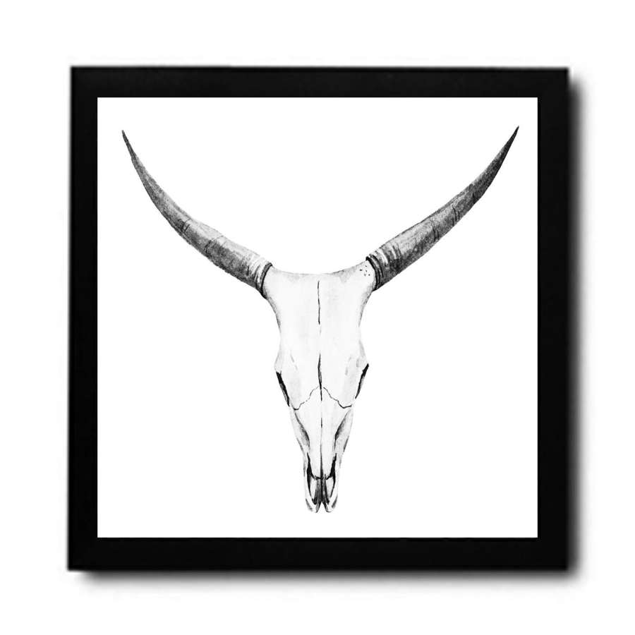 Bilde Canvas m/ sort ramme. Dyrehode nr 1 -50X50cm