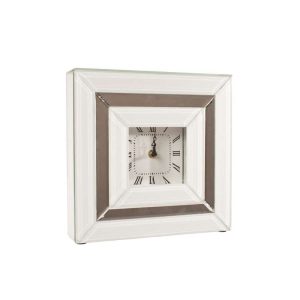 Klokke Speil/Hvit 26Cm