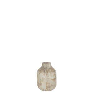 VASE BOTTLE MARBLE BEIGE LARGE