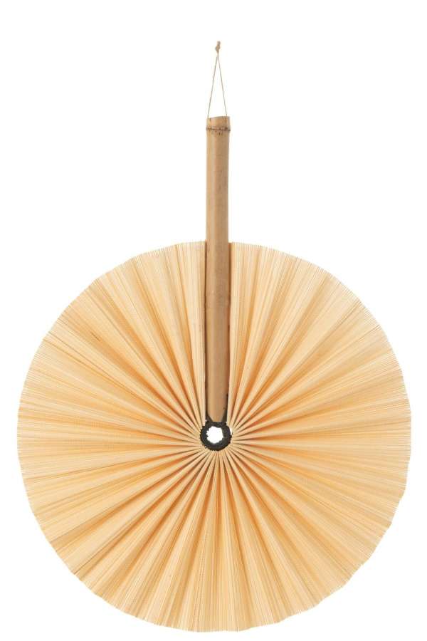 FAN WALL DECORATION ROUND BAMBOO NATURAL
