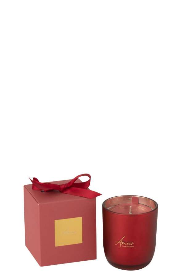 SCENTED CANDLE AMOUR RED SMALL-35HOURS
