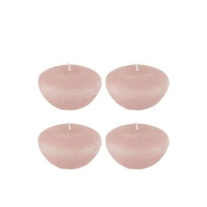 BOX 4 FLOATING CANDLE PINK LARGE-8H