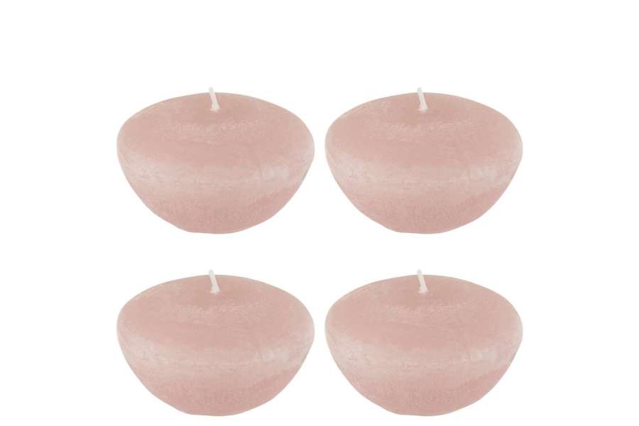 BOX 4 FLOATING CANDLE PINK LARGE-8H