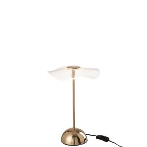TABLE LAMP LED FLOWER METAL/PLASMALLTIC GOLD SMALL