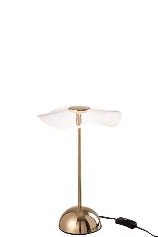 TABLE LAMP LED FLOWER METAL/PLASMALLTIC GOLD SMALL