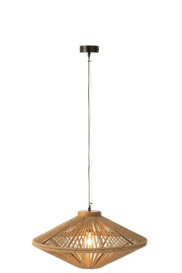 HANGING LAMP OVNI IRON/JUTE NATURAL SMALL
