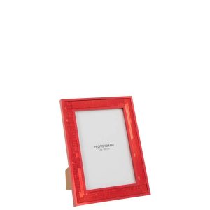 PHOTO FRAME MIRROR 13X18CM GLASS RED LARGE