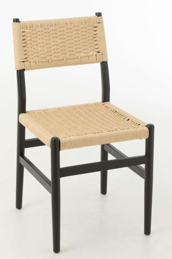 CHAIR LAP BEECH WOOD/ROPE BLACK
