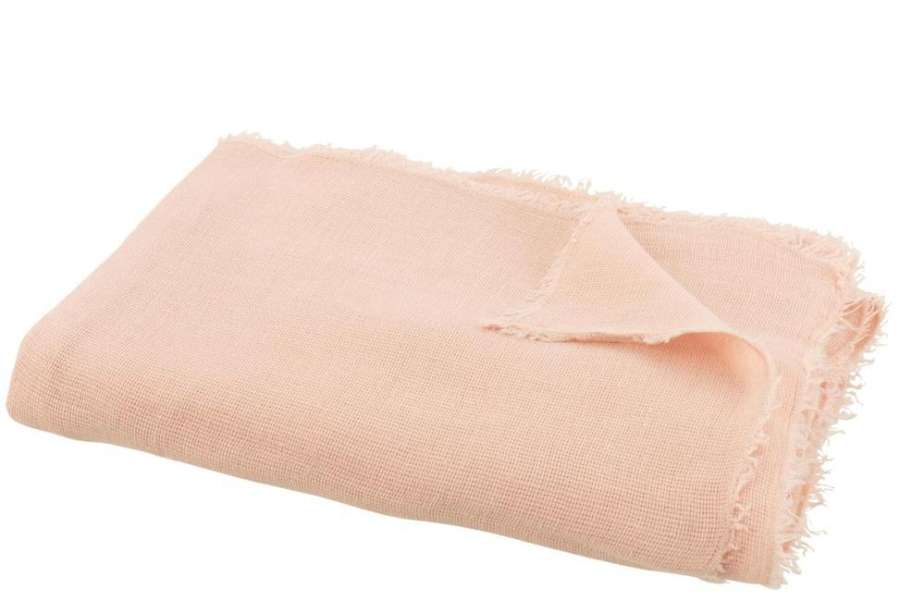 PLAID REGULAR COTTON/LINEN PINK