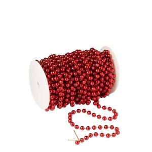 GARLAND ROLL 20M LARGE BEADS PS RED
