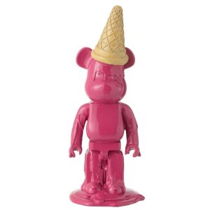 BEAR ICE CREAM CONE RESIN FUCHSIA